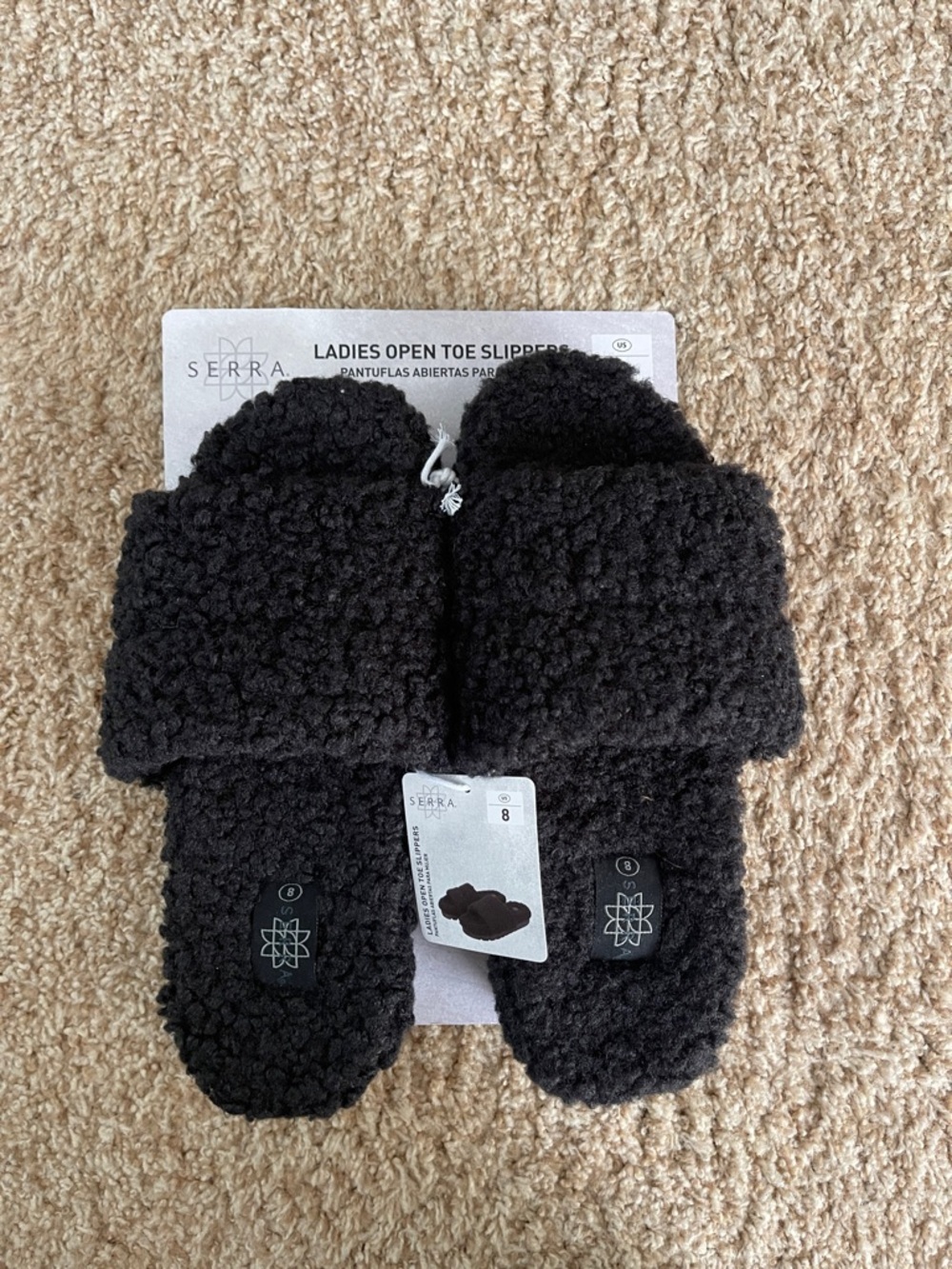 SERRA Open Toe Slippers/Slides-Size 8